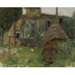 ITALIAN FARMS, TUSCANY, AN OIL BY KEN HOWARD