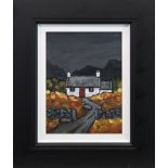 GRAMPIAN COTTAGE, AN OIL BY DAVID BARNES
