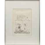 BASS ROCK FABLE, A PRINT BY JOHN BELLANY