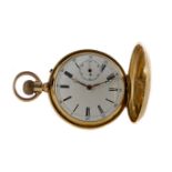 A FULL HUNTER KEYLESS WIND POCKET WATCH