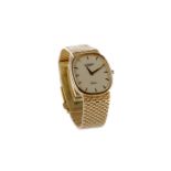 A GENTLEMAN'S PATEK PHILIPPE ELLIPSE EIGHTEEN CARAT GOLD QUARTZ WRIST WATCH