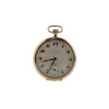 A NINE CARAT GOLD KEYLESS WIND POCKET WATCH