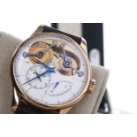 A GENTLEMAN'S ZENITH ACADEMY GEORGES FAVRE-JACOT EIGHTEEN CARAT GOLD FUSEE AND CHAIN MANUAL WIND WAT