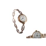 TWO LADY'S NINE CARAT GOLD WRIST WATCHES