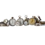 A COLLECTION OF SILVER AND OTHER POCKET WATCHES