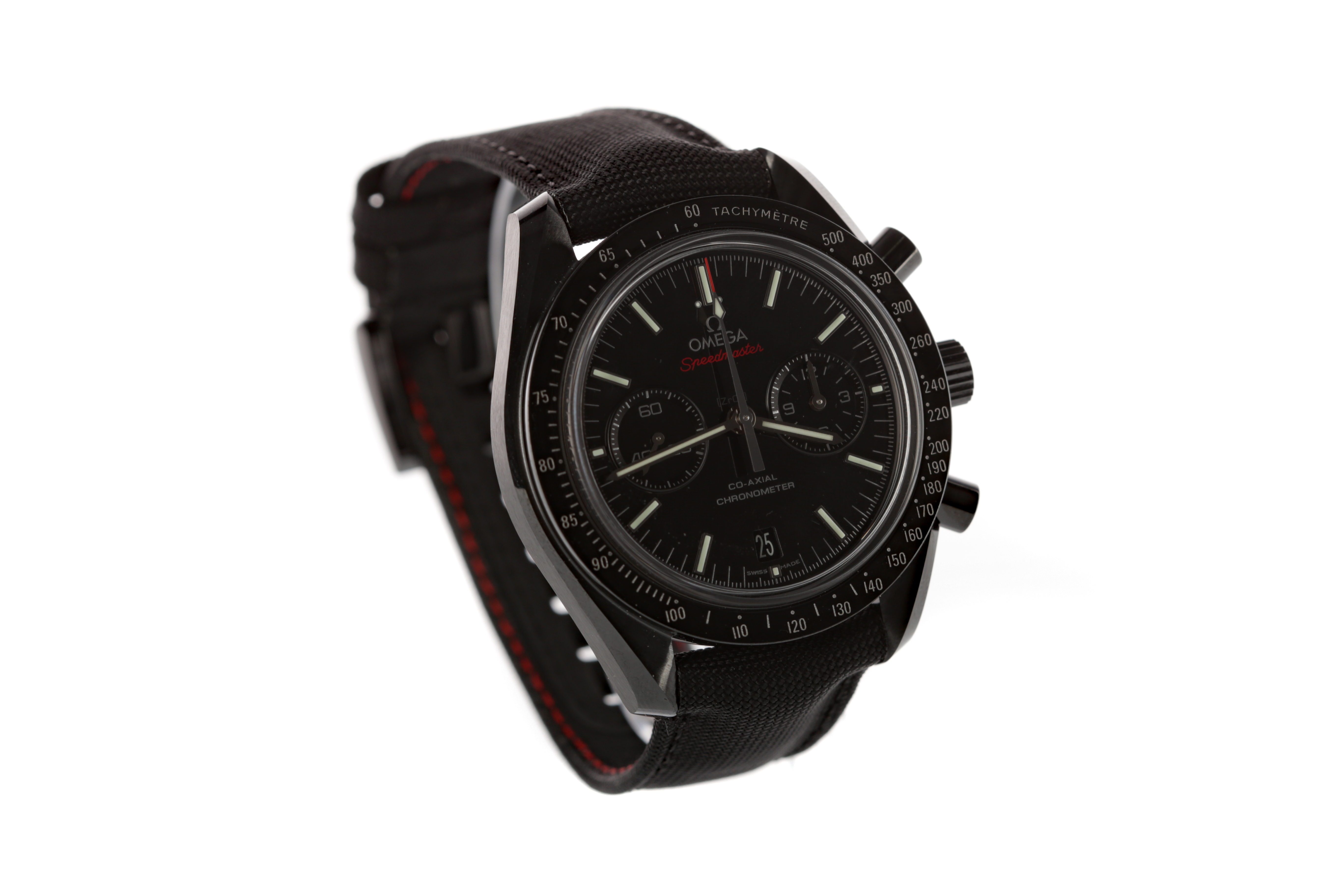 A GENTLEMAN'S OMEGA SPEEDMASTER 'DARK SIDE OF THE MOON' CERAMIC AUTOMATIC WRIST WATCH - Image 4 of 7