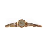 A LADY'S ROTARY NINE CARAT GOLD MANUAL WIND WRIST WATCH