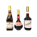 THREE BOTTLES OF CHERRY BRANDY