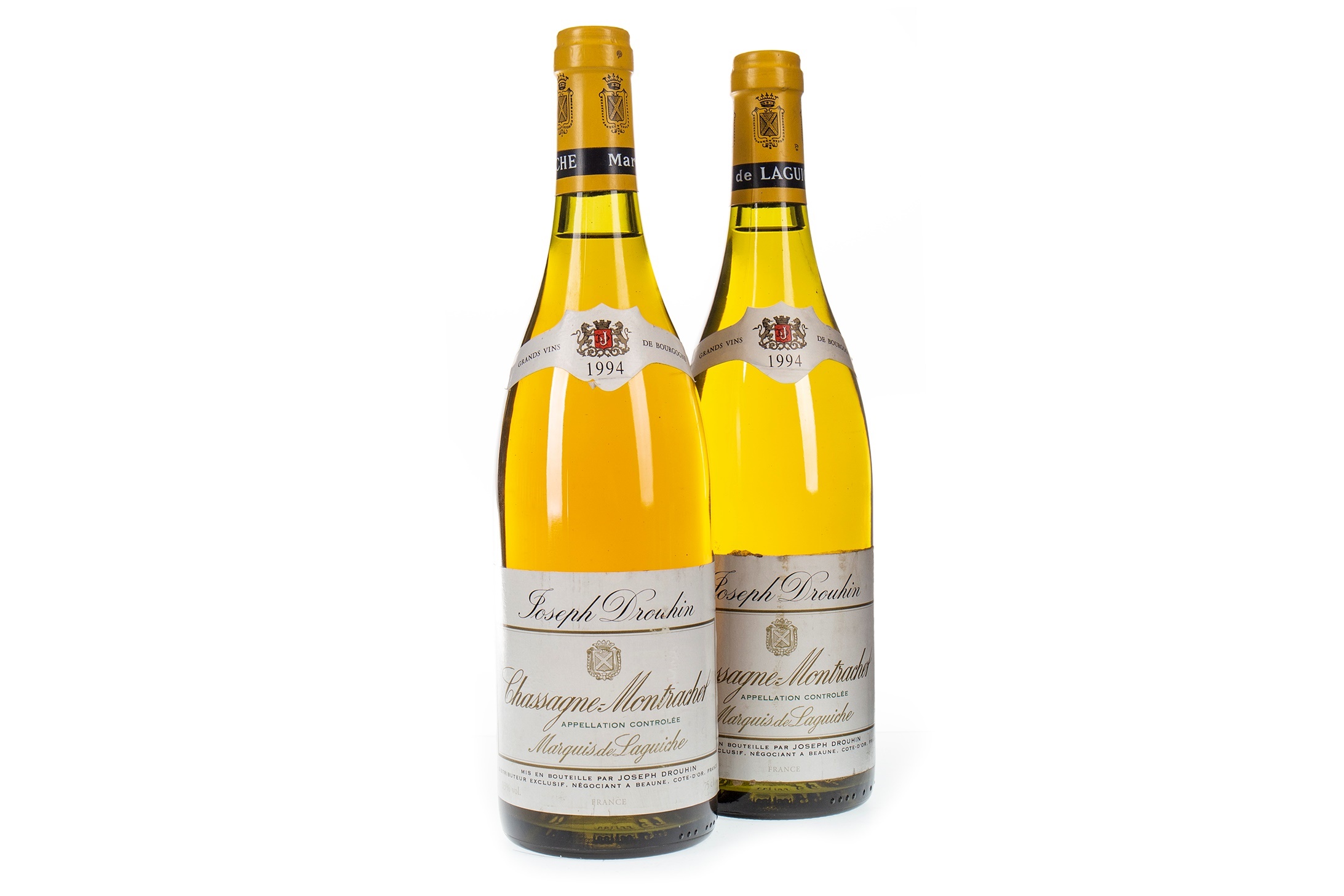 TWO BOTTLES OF JOSEPH DROUHIN 1994 CHASSAGNE-MONTRACHET