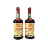 TWO BOTTLES OF ALMEIDA 1964 RUBY PORT