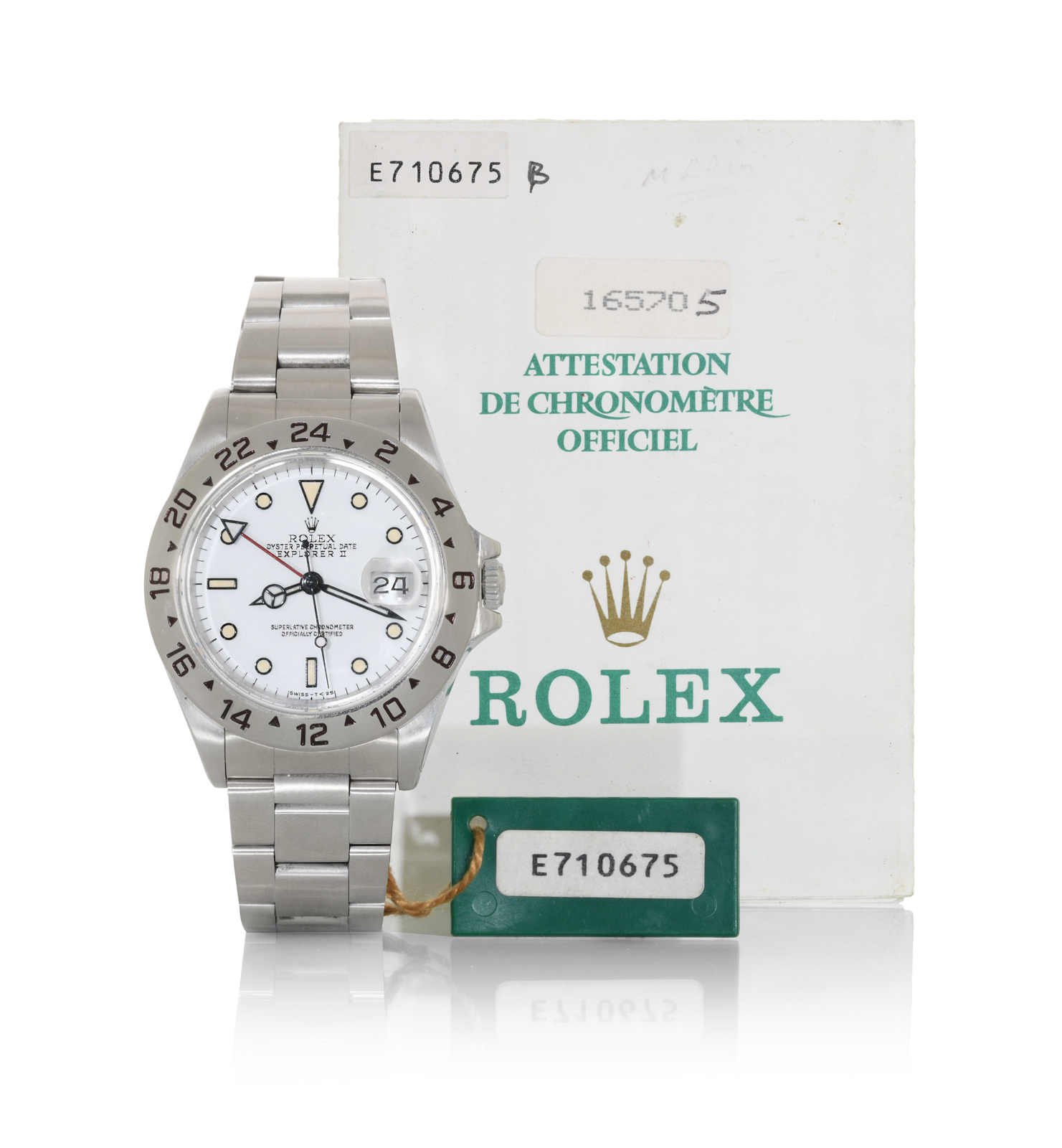 ROLEX OYSTER PERPETUAL DATE EXPLORER II "CHICCHI DI MAIS" REF. 16570 DEL 1996/97.