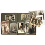 AN ALBUM OF MAINLY REAL PHOTOGRAPHIC POSTCARDS AND POSTCARD FORMAT PHOTOGRAPHS OF A FAMILY