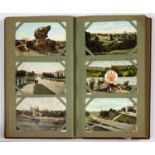 AN ORIGINAL EARLY 20TH C COLLECTION OF PICTURE POSTCARDS IN CONTEMPORARY ALBUM, INCLUDING BRITISH