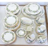 A ROYAL WORCESTER FLUTED LAVINIA PATTERN DINNER SERVICE, PRINTED MARK