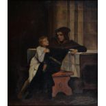 S. R. PARKINSON, CONSOLATION, SIGNED, OIL ON CANVAS, 44 X 37CM