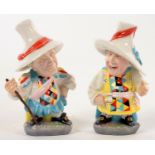 A PAIR OF BRONTE PORCELAIN BUXTON 2000 MANSION HOUSE DWARVES, 10.5 AND 11CM H, PRINTED MARK, WITH