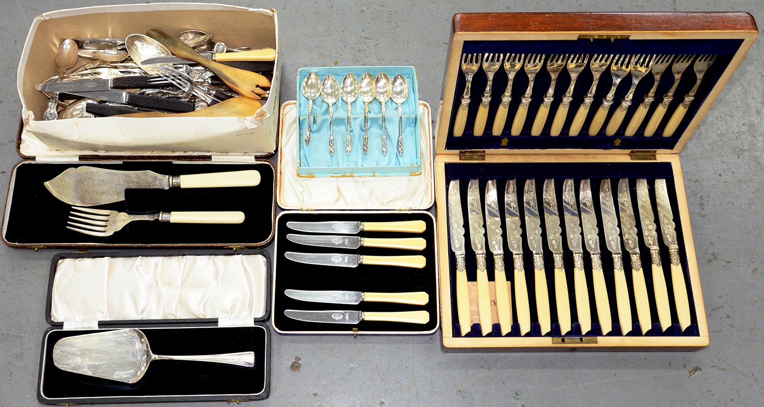 MISCELLANEOUS PLATED FLATWARE
