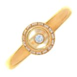 A CHOPARD FLOATING DIAMOND RING, IN 18CT GOLD, SIZE L, 7G
