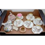 MISCELLANEOUS CONTINENTAL CERAMICS, INCLUDING A SEVRES CABINET CUP AND SAUCER, THOMAS TEA WARE, ETC