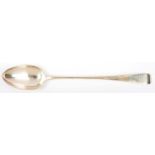 A SCOTTISH GEORGE III SILVER BASTING SPOON, BY PATRICK ROBERTSON, EDINBURGH 1782, 3OZS 6DWTS