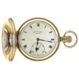 A BRAVINGTON'S SILVER HUNTING CASED KEYLESS LEVER WATCH, BIRMINGHAM 1936, SWISS RENOWN MOVEMENT