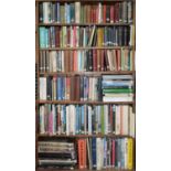 SIX SHELVES OF MISCELLANEOUS BOOKS, INCLUDING ART REFERENCE, HISTORY AND TRAVEL, ETC