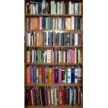 SIX SHELVES OF MISCELLANEOUS BOOKS, INCLUDING CLASSICAL LITERATURE, ETC