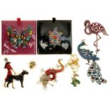 A QUANTITY OF BUTLER & WILSON ANIMAL AND INSECT JEWELLERY COMPRISING BUTTERFLY, TORTOISE AND CHINESE