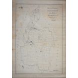 A 19TH C ESTATE MAP OF THE TOWNSHIP OF LOWER HAYTON IN THE PARISH OF STANTON LACEY AND COUNTY OF