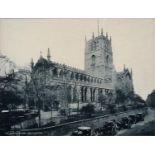 THREE REPRODUCTION PHOTOGRAPHS OF MARKET PLACE NOTTINGHAM, ST MARY'S CHURCH NOTTINGHAM AND TRENT