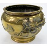 A CHINESE BRONZE DRAGON JARDINIERE, 23CM H, LATE 19TH C