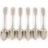 A SET OF SIX VICTORIAN SILVER TEASPOONS, LONDON 1841, 3OZS 15DWTS