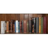 ONE SHELF OF MISCELLANEOUS BOOKS, INCLUDING THE HISTORY OF ART, A TOOLED LEATHER BRASS MOUNTED