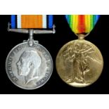 WWI PAIR, BRITISH WAR MEDAL AND VICTORY MEDAL 128514 GNR J T ROSE RA