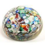A MILLEFIORI GLASS PAPERWEIGHT, 7.5CM D, 19TH / EARLY 20TH C