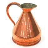 A VICTORIAN COPPER TWO GALLON HAYSTACK MEASURE