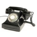 A G.P.O BLACK BAKELITE TABLE TELEPHONE, No 332L, HANDSET MARKED TE35/G.P.O. No 164/234, A QUANTITY