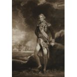 CHARLES TURNER, ARA (1775-1857) AFTER JOHN HOPPNER, RA  ADMIRAL LORD NELSON mezzotint with margings,