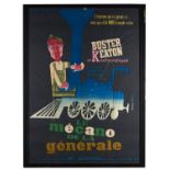 BUSTER KEATON.  LE MECANO DE LA GENERALE lithograph film poster, c1960s