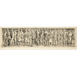 ROBERT SMITH FORREST (1871-1943)  TROOPS etching, signed by the artist in pencil, 13 x 44cm In