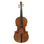 AN ENGLISH VIOLIN CHARLES ADIN MANCHESTER, DATED 1876 with two piece back, maker's handwritten