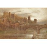 ALBERT GOODWIN, RWS (1845-1932) DURHAM signed, dated 1913 and inscribed, signed and inscribed
