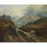 J THOMAS (FL LATE 19TH CENTURY) BORROWDALE  signed, inscribed verso, oil on canvas, 100 x 125cm In
