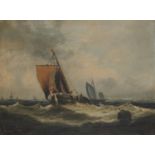GEORGE STAINTON (1838-1900)  FISHING BOAT PASSING A BOUY signed, oil on canvas, 37 x 49cm Unlined,