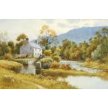 HUGH WARREN WILLIAMS (1863-1941)  MONNOW MILL  signed, watercolour, 31 x 47.5cm Good condition in