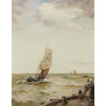 JOHN TERRIS, RI, RSW (1865-1914) THE DUTCH FISHING FLEET  signed, watercolour, 69 x