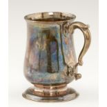 A GEORGE III BALUSTER SILVER MUG  13cm h, by Langlands & Robertson, Newcastle 1786, 10ozs 14dwts