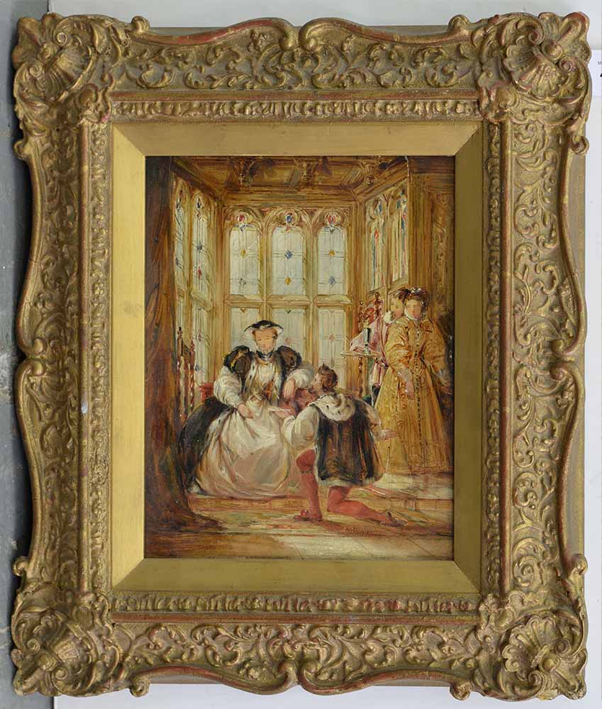 WILLIAM FISK (1796-1872) SKETCH FOR MARY, WIDOW OF LOUIS XII OF FRANCE RECEIVING CHARLES BRANDON, - Bild 2 aus 3