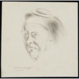 DAME LAURA KNIGHT, DBE, RA, RWS (1877-1970) HEAD OF A CLOWN signed, pencil, 19.5 x 20cm, unframed