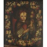 CUZCO SCHOOL, 18TH CENTURY THE VIRGIN MARY AS A CHILD  oil on canvas, 72 x 59.5cm Old restoration,
